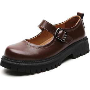 Mary Jane Shoes for Women Platform Mary Janes Pumps Round Toe Non-Slip Casual Shoes Comfortable Dress Shoes Cute School Shoes for Women