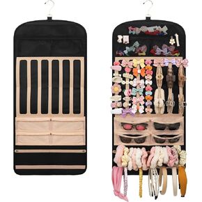Headband Holder Hair Bows Organizer for Girls, Large Capacity Hair Clips Storage Sunglasses Storage Case, Wall Hanging Hair Claw Clip Organizer for Baby Accessory Display Nursery Room Decor