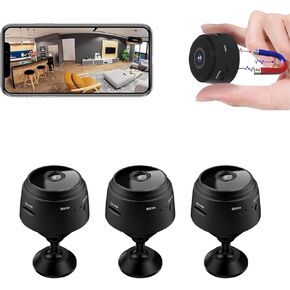 3 Pack Hidden Spy Camera, WiFi Mini HD 1080P Wireless Camera for Home Office Security, Small Camera Nanny Cam with Motion Sensor Night Vision, APP Control Camera for Baby, Pets