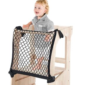 Toddlers Tower Safety Net Safety Guard for Toddlers Tower Safety Net for Kitchen Toddlers Tower Learning Tower Kitchen Step Tool, Black