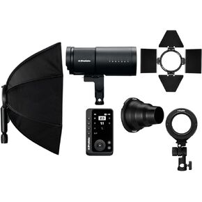Profoto B10X Plus Off-Camera Flash and Continuous Light Bundle with Clic Softbox Octa,Profoto Connect Pro for Canon, OCF Adapter, Clic Barndoor, and Clic Snoota (6 Items)
