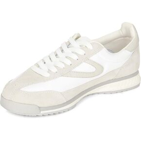 TRETORN Women's Rawlins Casual Lace-Up Sneakers, White/Pink/Orange, 8.5