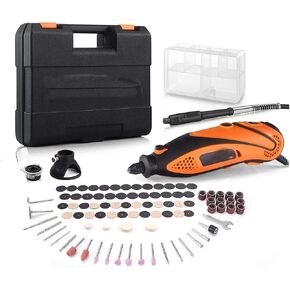 Rotary Tool Kit with Upgraded MultiPro Keyless Chuck, Versatile Accessories