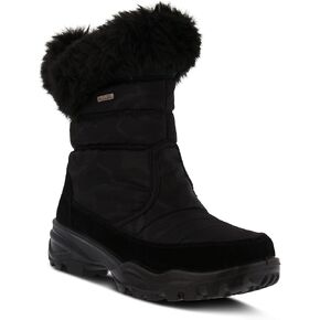 Spring Step Flexus Korine Nylon Boots for Women - Waterproof Camo Print Design Boots - Women's Snow Boots for Outdoor and Work Black EU 37 / US 6.5-7