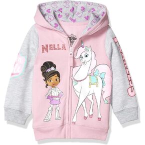 Nickelodeon Girls' Toddler Nella The Princess Knight Zip-up Hoodie