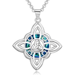 Sigil of Lilith Necklace 925 Sterling Silver Moonstone Lilith Sigil Pendant Necklace Protection Pagan Witch Witchy Jewelry Amulet Gifts for Women Girls Mom Wife