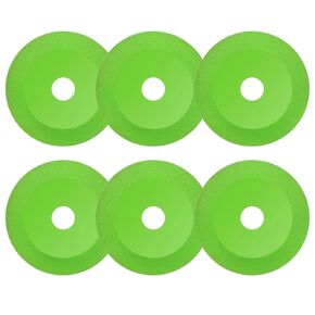 SUNJOYCO 6 PCS Glass Cutting Disc, 4'' Diamond Cutting Blade, Ultra-Thin Saw Blade Wheel for Angle Grinder Cutting and Grinding Glass Jade Crystal Tile Ceramic