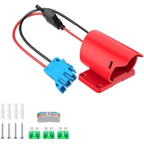 Power Wheel Adapter for Milwaukee M12 Battery Adapter with Wire Harness Connector Compatible with Peg-Perego Children's Riding Toys, 12V Power Wheel Battery Converter with Fuse and 12AWG Wire