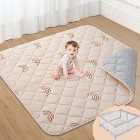 Premium Foam Baby Play Mat, 50"x50" One-Piece Crawing Mat for Floor, Non-Slip Baby Playmat for Babies, Toddlers and Infants