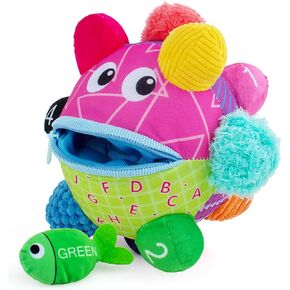 Baby Sensory Fish Toy, Developmental Bumpy Fish Sensory Soft Toys, Easy to Grasp Bumps Help Develop Motor Skills Soft Baby Toy - Tummy Time Sensory Learning Toys with Fingerling for Infants