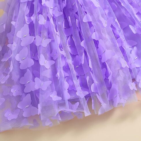 Baby Girl Butterfly Wings Fairy Dress Halloween Clothes Sleeveless A-line Ruffle Layered Lace Tutu Princess Dresses in Kuwait