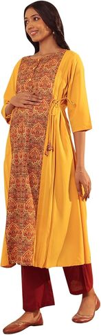 Janasya Maternity Nursing Kurta Set with Breastfeeding Feature for Pre and Post Pregnant Women in Saudi Arabia