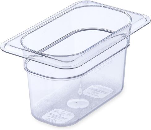 Carlisle FoodService Products Plastic Food Pan 1/9 Size 6 Inches Deep Black in Saudi Arabia