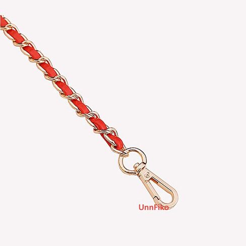 UnnFiko 43 بوصة حزام كروس بسلسلة DIY، سلاسل حقائب يد مصنوعة يدويًا إكسسوارات محفظة أشرطة الكتف أشرطة بديلة عبر الجسم (أبيض وفضي، سلسلة معدنية) in Kuwait