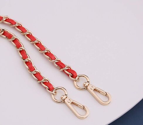UnnFiko 43 بوصة حزام كروس بسلسلة DIY، سلاسل حقائب يد مصنوعة يدويًا إكسسوارات محفظة أشرطة الكتف أشرطة بديلة عبر الجسم (أبيض وفضي، سلسلة معدنية) in Kuwait