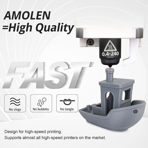 AMOLEN 3D Printer Filament PLA, 1.75mm PLA Filament Chestnut Brown PLA, 1KG/2.2lb, Dimensional Accuracy +/- 0.02 mm, Smooth & Non-Tangle, Fits for Most FDM 3D Printer, Supporting Up to 500mm/s in Saudi Arabia