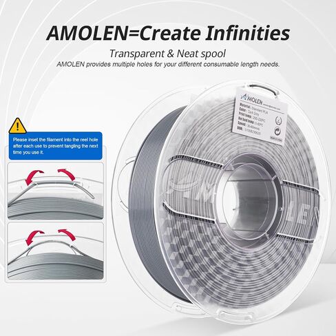 AMOLEN 3D Printer Filament PLA, 1.75mm PLA Filament Chestnut Brown PLA, 1KG/2.2lb, Dimensional Accuracy +/- 0.02 mm, Smooth & Non-Tangle, Fits for Most FDM 3D Printer, Supporting Up to 500mm/s in Saudi Arabia