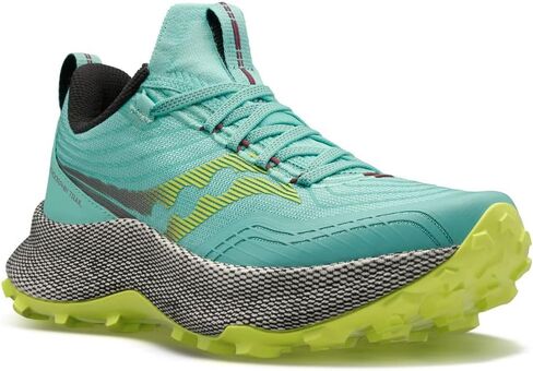 Saucony Endorphin Trail Cool Mint/Acid 9.5 B (M) in Saudi Arabia