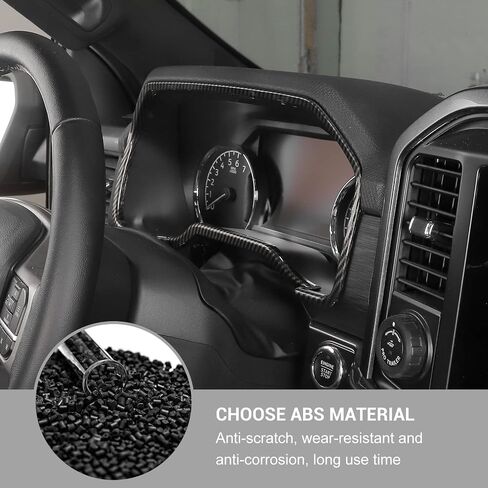 متوافق مع Ford F150 2021-2023، غطاء لوحة أجهزة القياس (حبوب الخشب الأسود) in Kuwait