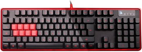 BLOODY B188 8-Key Light Strike (LK) Optical Mechanical Gaming Keyboard – Tri-Color LED Backlit – Smooth/Linear Black Switch in Saudi Arabia