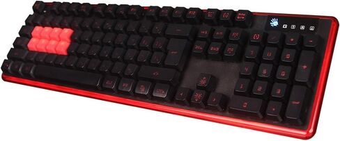 BLOODY B188 8-Key Light Strike (LK) Optical Mechanical Gaming Keyboard – Tri-Color LED Backlit – Smooth/Linear Black Switch in Saudi Arabia