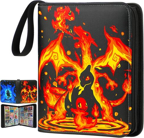 9 Pocket Card Binder Cards Holder, Waterproof Trading Binders Fits 900 Cards Collection Albums with 50 Removable Sleeves, Portable Card Games Display Storage Cases in Saudi Arabia