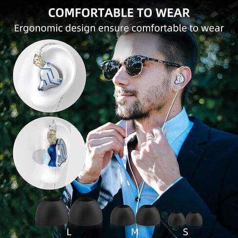سماعات أذن سلكية للألعاب KZ ZS12 PRO X مع ميكروفون، 5BA+1DD Hybrid Driver KZ داخل الأذن، سماعات IEM، مفتاح ضبط 4 مستويات، تجويف معدني كامل، كابل IEM 2Pin لمرحلة الموسيقي (أسود، مع ميكروفون) in Kuwait