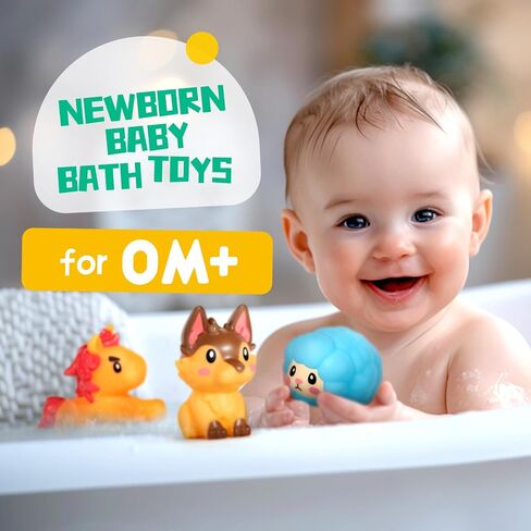 Hely Cancy No Hole Baby Bath Toys, Bath Toys for Kids 18 Months and Up | Sealed, Soft Bath Tub Shower Toys for Newborn Baby in Saudi Arabia