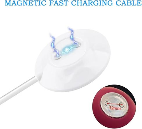 Magnetic USB DC Charger Cable Replacement Charging Cord for Toys Vibrators Electric Toothbrush - 6mm/0.24in in Saudi Arabia