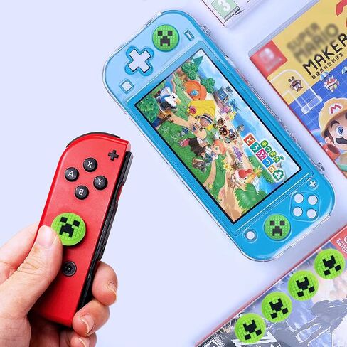 Thumb Grips Caps for Nintendo Switch/OLED/Switch Lite, 4 Pcs Silicone Thumb Grip Caps for Nintendo Switch Joystick Covers Cute Switch Accessories Joy con Thumb Grips - Green in Saudi Arabia