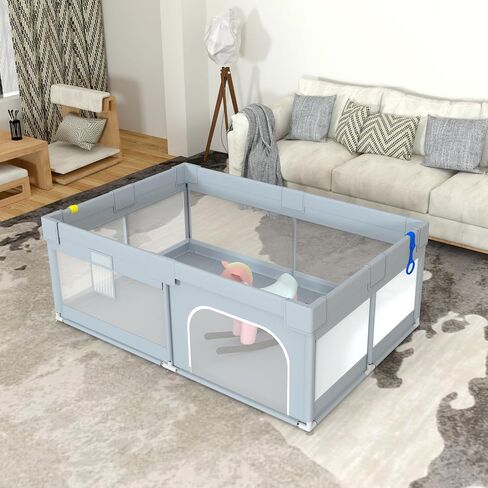 Baby Playpen,Playpen for Kids and Toddlers,Kids Activity Centre Safety Play Yard,Indoor&Outdoor,70"X47" Large Baby Playpen,Breathable Mesh in Saudi Arabia