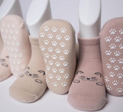 Baby Non Slip Grip Socks Boys Girls Unisex Ankle Crew Socks with Grippers for Infants Toddlers Kids Gift Set in Saudi Arabia