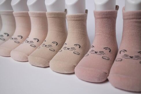 Baby Non Slip Grip Socks Boys Girls Unisex Ankle Crew Socks with Grippers for Infants Toddlers Kids Gift Set in Saudi Arabia