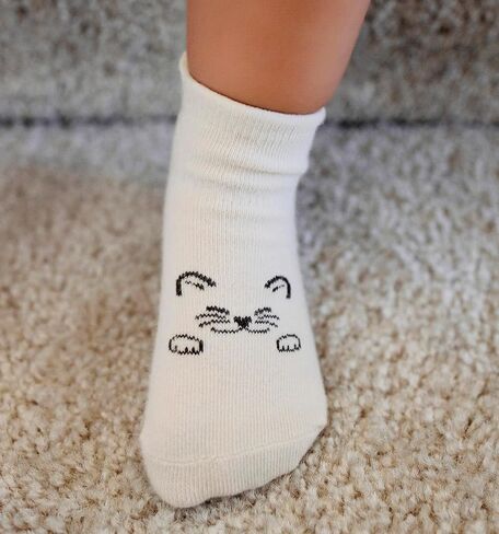 Baby Non Slip Grip Socks Boys Girls Unisex Ankle Crew Socks with Grippers for Infants Toddlers Kids Gift Set in Saudi Arabia
