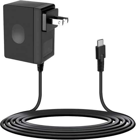 شاحن 39 وات لجهاز نينتندو سويتش مع محول تيار متردد طويل للغاية بطول 10 أقدام USB-C متوافق مع سويتش OLED وسويتش لايت، يدعم وضع سويتش TV (شحن سريع لمدة 2.5 ساعة للتبديل) in Kuwait