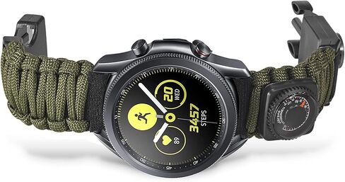 Onewly Compatible with Samsung Galaxy Watch 3 Band 45mm,Multi-Functional Outdoor Survival Umbrella Rope 22mm Watch Strap for Gear S3 Frontier/Classic/Galaxy Watch 46mm(2019) in Saudi Arabia