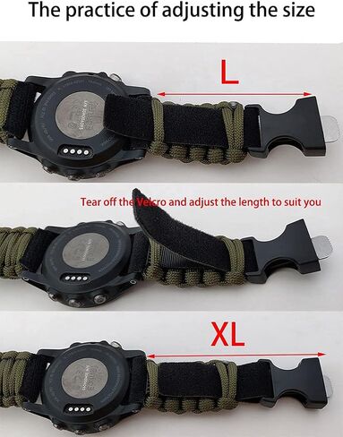 Onewly Compatible with Samsung Galaxy Watch 3 Band 45mm,Multi-Functional Outdoor Survival Umbrella Rope 22mm Watch Strap for Gear S3 Frontier/Classic/Galaxy Watch 46mm(2019) in Saudi Arabia