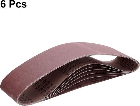 HARFINGTON 6pcs 240 Grits Aluminum Oxide Sanding Belts 4" x 36" Ring Abrasive Belts Metal Polished Sandpaper for Belt and Disc Sander in Saudi Arabia