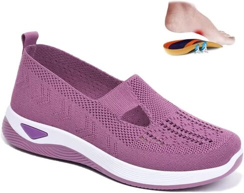 dubuto Women's Walking Shoes Wove Breathable Soft Orthopedic Diabetic Comfortable Sneakers for Women Indoor Outdoor Casual Athletic Work Shoes in Saudi Arabia