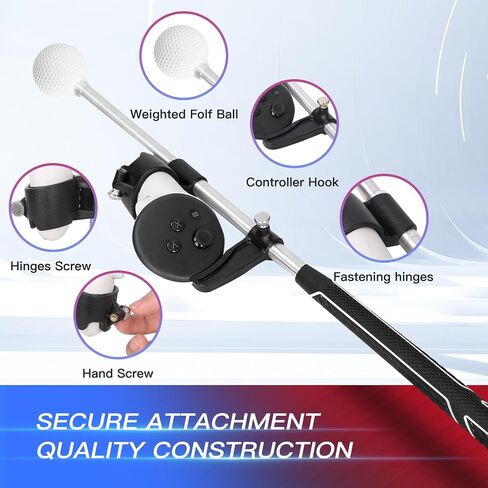VR Weighted Golf Club Compatiable for Meta Quest 3 Controller Attachment for Realistic Golf Experience Secure Controller Grip Enhanced VR Accessories (for Quest 3) in Saudi Arabia