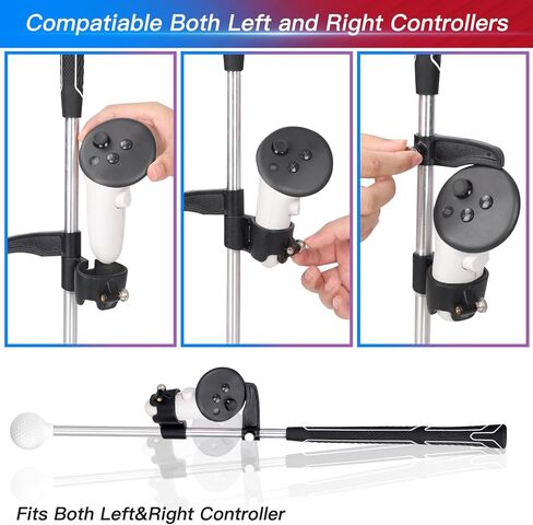 VR Weighted Golf Club Compatiable for Meta Quest 3 Controller Attachment for Realistic Golf Experience Secure Controller Grip Enhanced VR Accessories (for Quest 3) in Saudi Arabia
