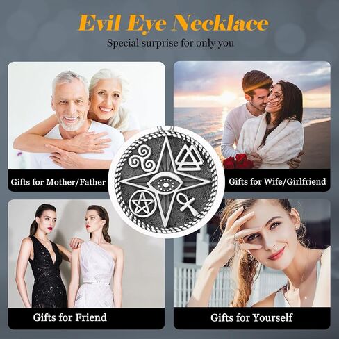 Sigil of Lilith Necklace 925 Sterling Silver Moonstone Lilith Sigil Pendant Necklace Protection Pagan Witch Witchy Jewelry Amulet Gifts for Women Girls Mom Wife in Saudi Arabia