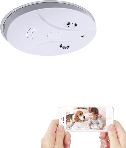 Home Security Camera 1080P Indoor with Smoke Detector, WiFi Smart Camera with Night Vision,Motion Detectionfor Home,Business, Baby Monitor in Saudi Arabia