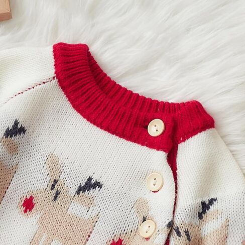 Newborn Baby Boy Long Sleeve Knitted Romper Warm Bodysuit Knitted Winter Clothes 0-24 Months in Saudi Arabia
