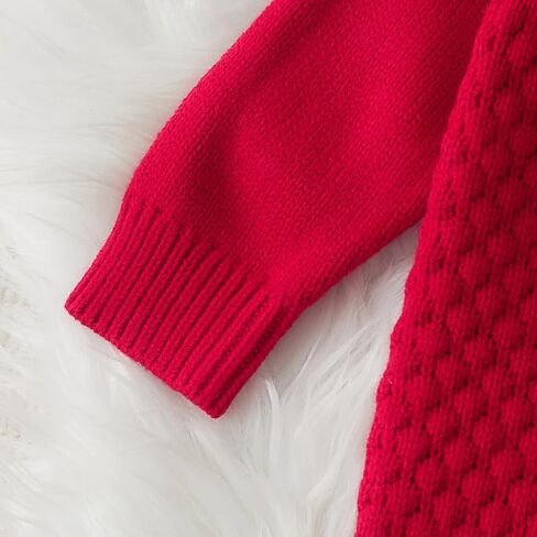 Newborn Baby Boy Long Sleeve Knitted Romper Warm Bodysuit Knitted Winter Clothes 0-24 Months in Saudi Arabia