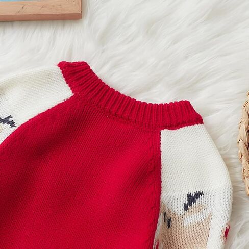 Newborn Baby Boy Long Sleeve Knitted Romper Warm Bodysuit Knitted Winter Clothes 0-24 Months in Saudi Arabia