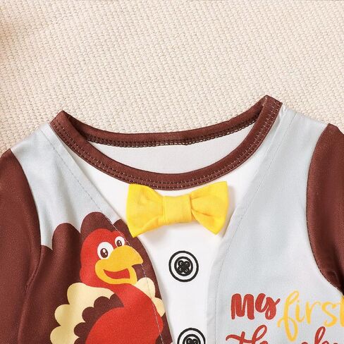 Newborn Boy Thanksgiving Outfit Baby Turkey Day Clothes My First Thanksgiving Romper in Saudi Arabia