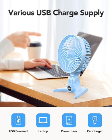 USB Small Fan, Desk Fans with CVT Variable Speeds, Strong Cooling Airflow, Quiet Portable, Desktop Mini Personal Fan for Room, Home,Office, Bedroom-USB Powered Green in Saudi Arabia