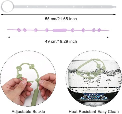 4 قطع من أشرطة أمان الألعاب المصنوعة من السيليكون لأشرطة زجاجات الأطفال ومشابك حامل مصاصة حربة قابلة للتعديل لزجاجات تغذية الطفل الرضيع، وعربة الأطفال، وعربة التسوق، والكوب، وسلال تعليق أسرة الأطفال، والكرسي العالي in Kuwait