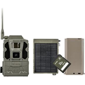 TACTACAM Reveal Pro 3.0 Cellular Trail Camera - Multi-Cellular Network, No-Glow IR, Wi-Fi Enabled, HD Photos & 1080p Videos, Long Battery Life + Solar Panel, Lipo Lithium Battery Pack, & 32GB SD Card
